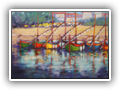 Catalan Fishing Boats.12x16 Oil