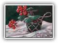 Geraniums in a Ginger Jar,8x10 Oil