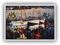Let's Go Sailing Again, 16x20 oil (Honfleur)