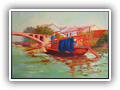The Yangtze River, On the Way to the Pearl Farm, 9x12 oil